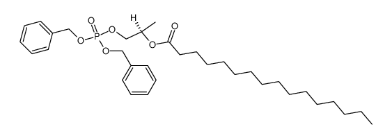 1-phospho-2-palmitoyl-(R)-propane-1,2-diol dibenzyl ester Structure