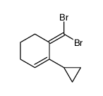 1-cyclopropyl-6-(dibromomethylidene)cyclohexene结构式
