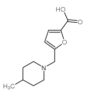 5-[(4-甲基哌啶-1-基)甲基]呋喃-2-羧酸结构式