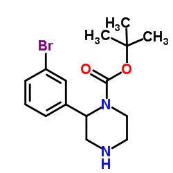 1-Boc-2-(3-溴苯基)哌嗪结构式