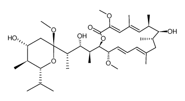 19-O-Methyl-21-O-de(3-carboxy-1-oxo-2-propenyl)-2-demethyl-2-methoxy-24-methylhygrolidin结构式