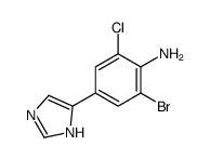 2-bromo-6-chloro-4-(1H-imidazol-5-yl)aniline结构式