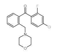 4-CHLORO-2-FLUORO-2'-MORPHOLINOMETHYL BENZOPHENONE structure