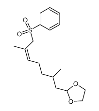 2-((Z)-7-Benzenesulfonyl-2,6-dimethyl-hept-5-enyl)-[1,3]dioxolane结构式