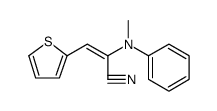 2-Propenenitrile, 2-(methylphenylamino)-3-(2-thienyl) Structure