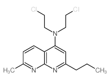 1,8-Naphthyridin-4-amine,N,N-bis(2-chloroethyl)-7-methyl-2-propyl-结构式