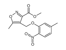 3-Isoxazolecarboxylic acid, 5-methyl-4-[(5-methyl-2-nitrophenoxy)methyl]-, methyl ester Structure