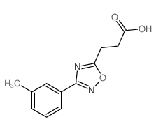 3-[3-(3-甲基苯)-1,2,4-氧杂二唑-5-基]丙酸结构式