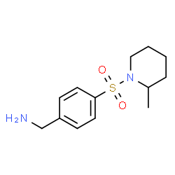 {4-[(2-甲基哌啶-1-)磺酰基]苯基}甲胺结构式