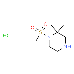 2,2-二甲基-1-(甲基磺酰基)哌嗪盐酸盐结构式