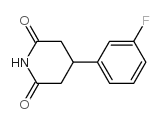 4-(3-氟苯基)-哌啶-2,6-二酮结构式