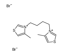 4-methyl-3-[4-(4-methyl-1,3-thiazol-3-ium-3-yl)butyl]-1,3-thiazol-3-ium,dibromide Structure