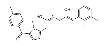 N-[2-(2,3-dimethylanilino)-2-oxoethyl]-2-[1-methyl-5-(4-methylbenzoyl)pyrrol-2-yl]acetamide结构式