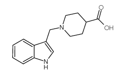 1-(1H-吲哚-3-基甲基)哌啶-4-甲酸结构式
