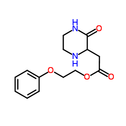 2-Phenoxyethyl (3-oxo-2-piperazinyl)acetate Structure