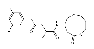 3-(N'-(3,5-difluorophenylacetyl)-L-alaninyl)amino-8-octanelactam结构式