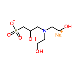 3-[N,N-Bis(hydroxyethyl)amino]-2-hydroxypropanesulphonic acid sodium salt Structure