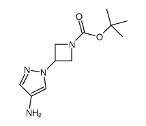 3-(4-氨基-1H-吡唑-1-基)氮杂丁烷-1-羧酸叔丁酯结构式