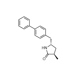 (3R,5S)-5-([1,1'-联苯]-4-基甲基)-3-甲基-2-吡咯烷酮结构式