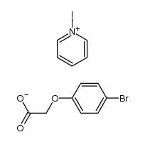 N-iodopyridinium p-bromophenoxyacetate Structure
