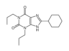 8-cyclohexyl-1,3-dipropyl-7H-purine-2,6-dione结构式