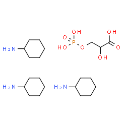D(-)3-Phosphoglyceric acid tri(cyclohexylammonium) salt Structure
