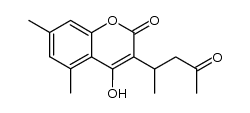 4-hydroxy-5,7-dimethyl-3-(1-methyl-3-oxobutyl)-2H-1-benzopyran-2-one Structure