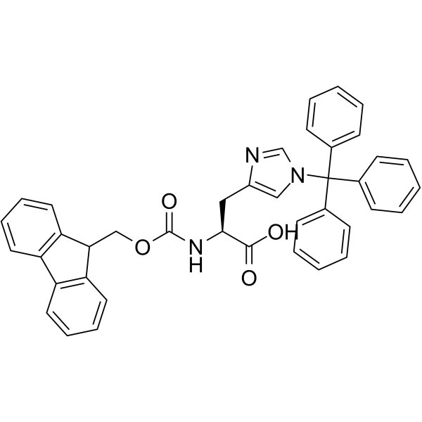 N-Fmoc-N'-三苯甲基-L-组氨酸结构式