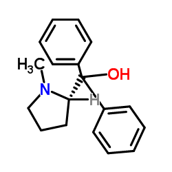 (-)-α,α-Diphenyl-N-methyl-D-prolinol Structure