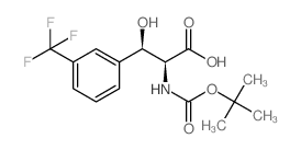 Boc-D-threo-3-(3-trifluoromethylphenyl)serine structure
