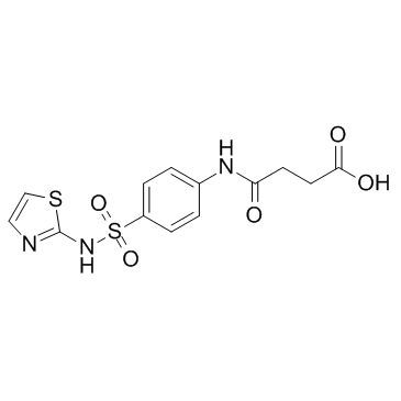 琥珀磺胺噻唑结构式