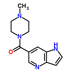 (4-Methyl-1-piperazinyl)(1H-pyrrolo[3,2-b]pyridin-6-yl)methanone Structure