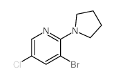 3-溴-5-氯-2-吡咯烷吡啶结构式