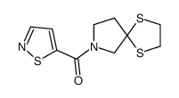 1,4-dithia-7-azaspiro[4.4]nonan-7-yl(1,2-thiazol-5-yl)methanone结构式