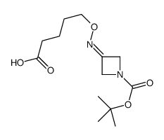 5-[[1-[(2-methylpropan-2-yl)oxycarbonyl]azetidin-3-ylidene]amino]oxypentanoic acid结构式