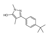 3-(4-叔丁基苯基)-1,4-二甲基-1H-吡唑-5-醇结构式