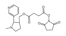 rac-trans 3’-Hydroxymethylnicotine Hemisuccinate N-Hydroxysuccinimide Ester Structure