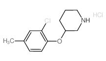 3-(2-Chloro-4-methylphenoxy)piperidine hydrochloride Structure