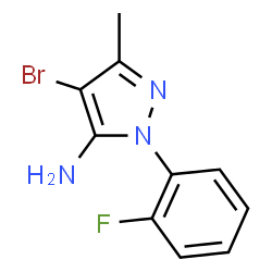 4-Bromo-1-(2-fluorophenyl)-3-methyl-1H-pyrazol-5-amine结构式