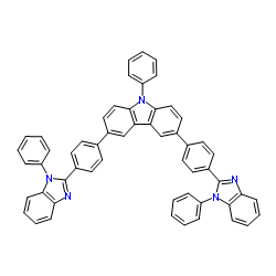 9-苯基-3,6-双[4-(1-苯基苯并咪唑-2-基)苯基]咔唑结构式