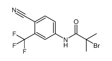 p-cyano-m-trifluoromethyl-α-bromoisobutyranilide Structure