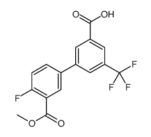 3-(4-fluoro-3-methoxycarbonylphenyl)-5-(trifluoromethyl)benzoic acid Structure