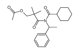 2,2-dimethyl-3-oxo-3-(N-(1-phenylethyl)cyclohexanecarboxamido)propyl acetate结构式