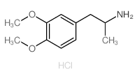 1-(3,4-二甲氧基苯基)丙烷-2-胺盐酸盐结构式