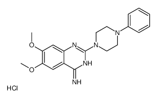 6,7-dimethoxy-2-(4-phenylpiperazin-1-yl)quinazolin-4-amine,hydrochloride Structure