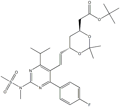 瑞舒伐他汀中间体1异构体(4S6S)结构式