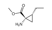 Cyclopropanecarboxylic acid, 1-amino-2-ethyl-, methyl ester, (1S-cis)- (9CI)结构式