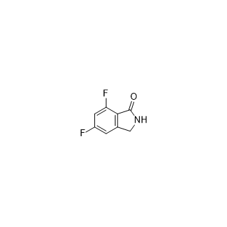5,7-二氟异吲哚啉-1-酮结构式