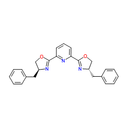 2,6-双[(4S)-4-苄基-2-恶唑啉基]吡啶结构式