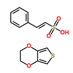 聚(3,4-亚乙二氧基噻吩)-聚(苯乙烯磺酸)结构式
